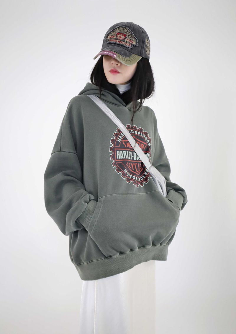 (UNISEX)ChillBlock Oversize hoodie(2colors)