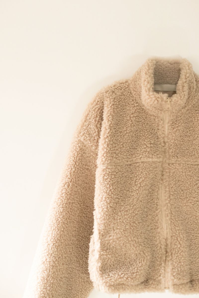 Boucle zip-up (Beige)