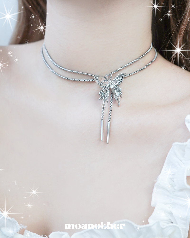 moanother（モノアザー）の「バタフライロングチェーンネックレス（アクセサリー）」