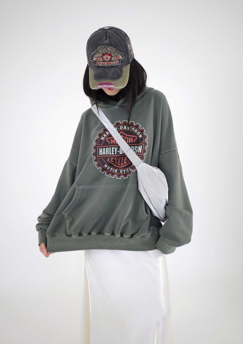 (UNISEX)ChillBlock Oversize hoodie(2colors)