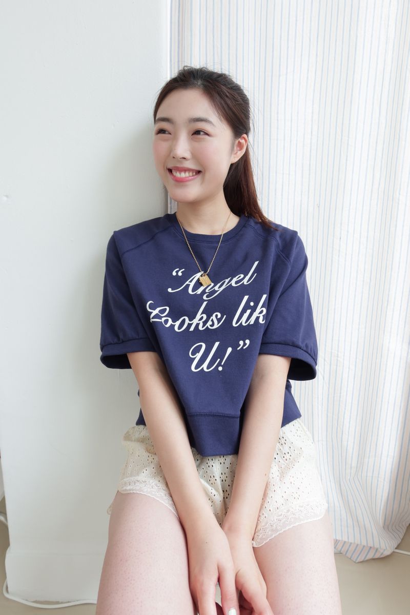 "Angel looks like u!" summer sweatshirts [navy]