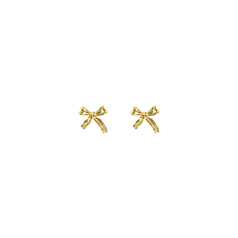 [925 SILVER] Simple Ribbon Earring (2colors)