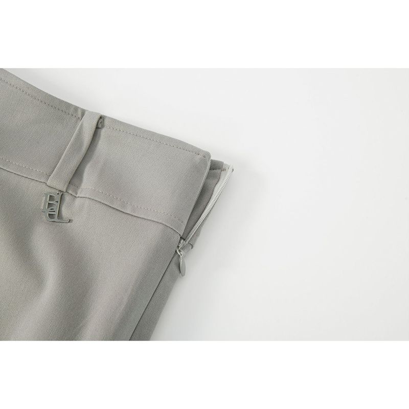 BELT MINI SKIRT-ASH BEIGE