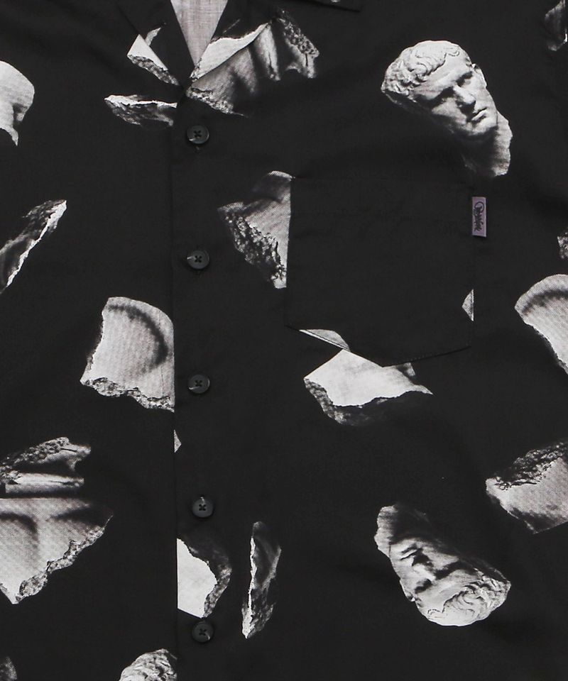 RELAXED BROKEN FIGURE HALF SHIRTS BLACK