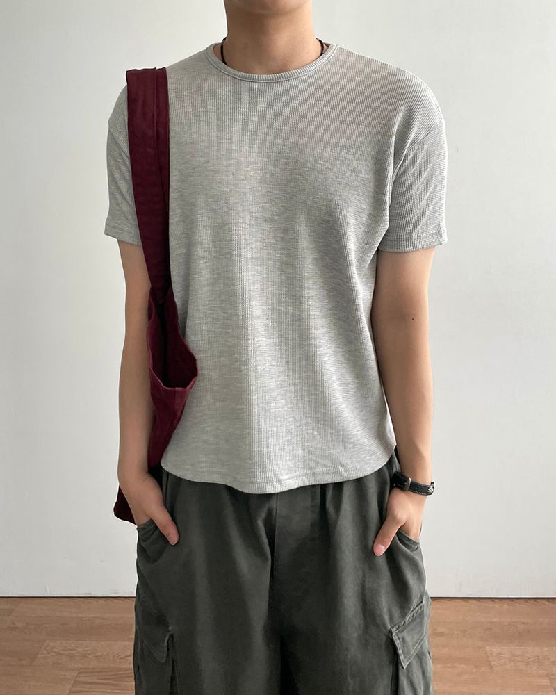 Core Cropped Waffle Short Sleeve T