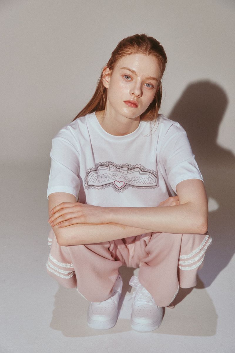 Signature Logo Graphic Hotfix T Pink