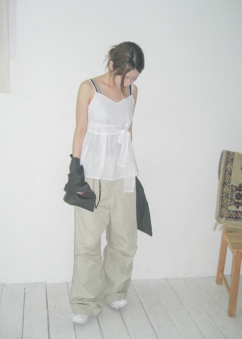 RIBBON STRAP BUSTIER TOP