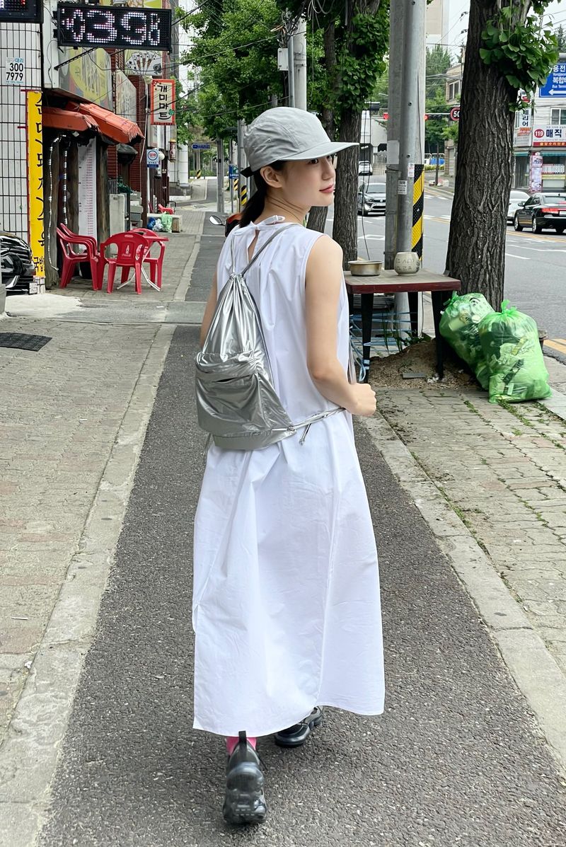 Future silver backpack