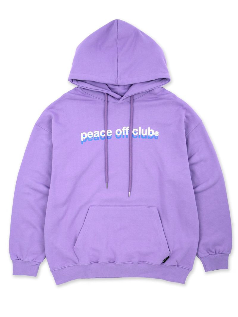 peaceoffclub（ピースオフクラブ）の「Basic_Logo Hooded Sweatshirt L.PURPLE（Tops）」
