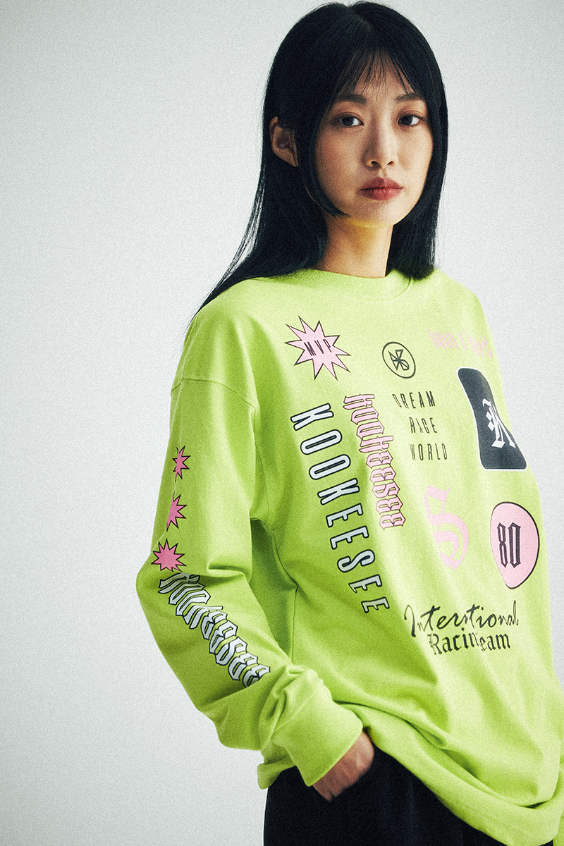 KOOKEESEE Racing tee (Neon Green)