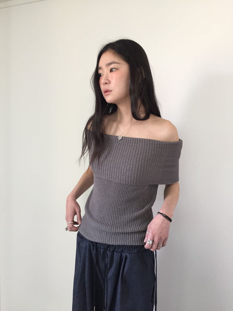 Ella Knit Off Shoulder (4color)