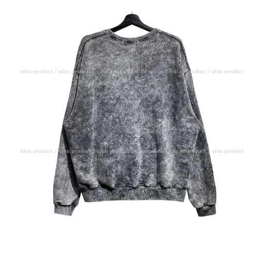 Snow denim patch sweatshirt