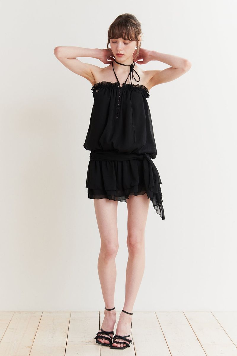 ANGEL HOOK DRESS black
