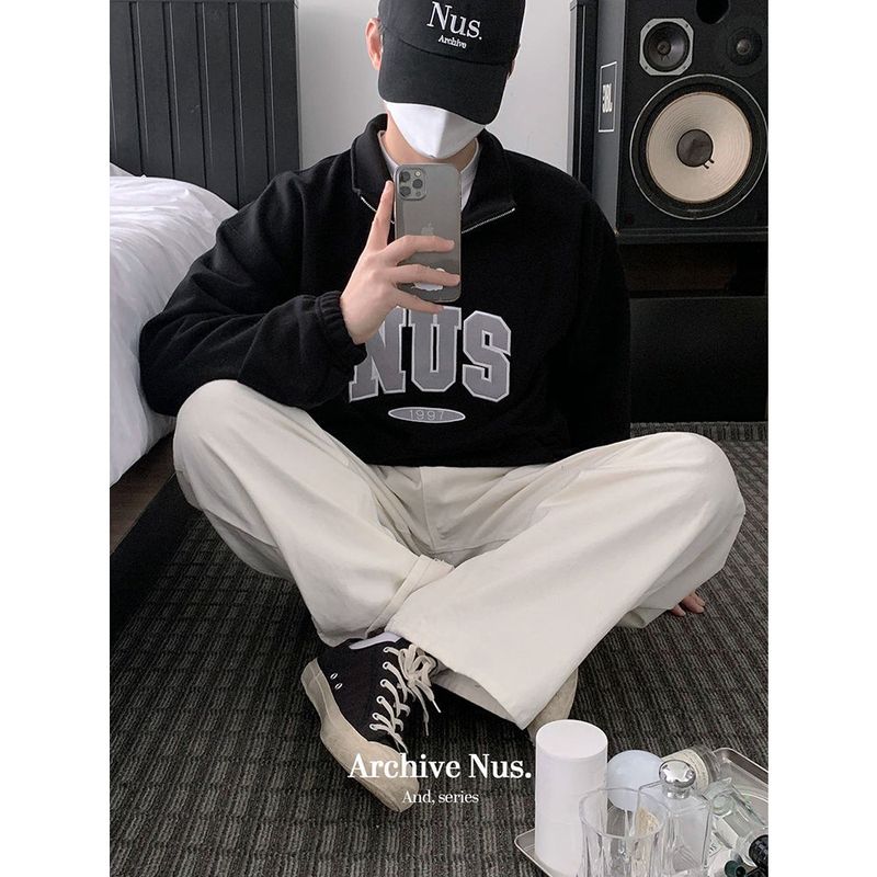 Huke x Nus. half zip-up
