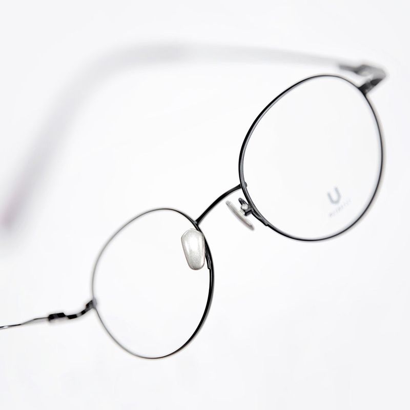 Knouun Round titanium glasses CODE. 103. D Black