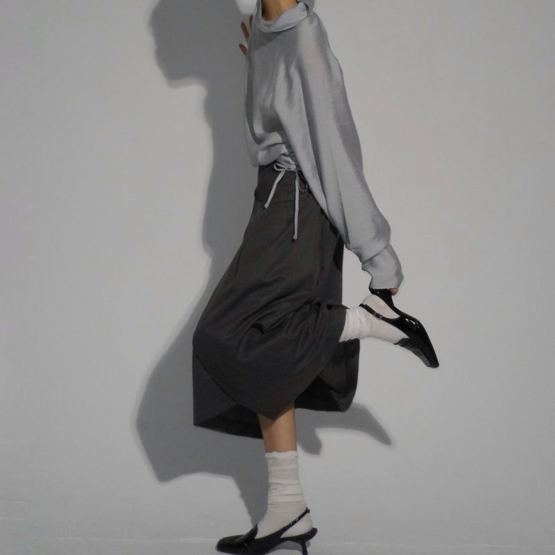 Covered Wrap Skirt - 2colors  