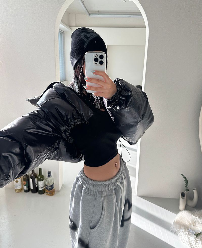Crop cropped wellon short padded coat
