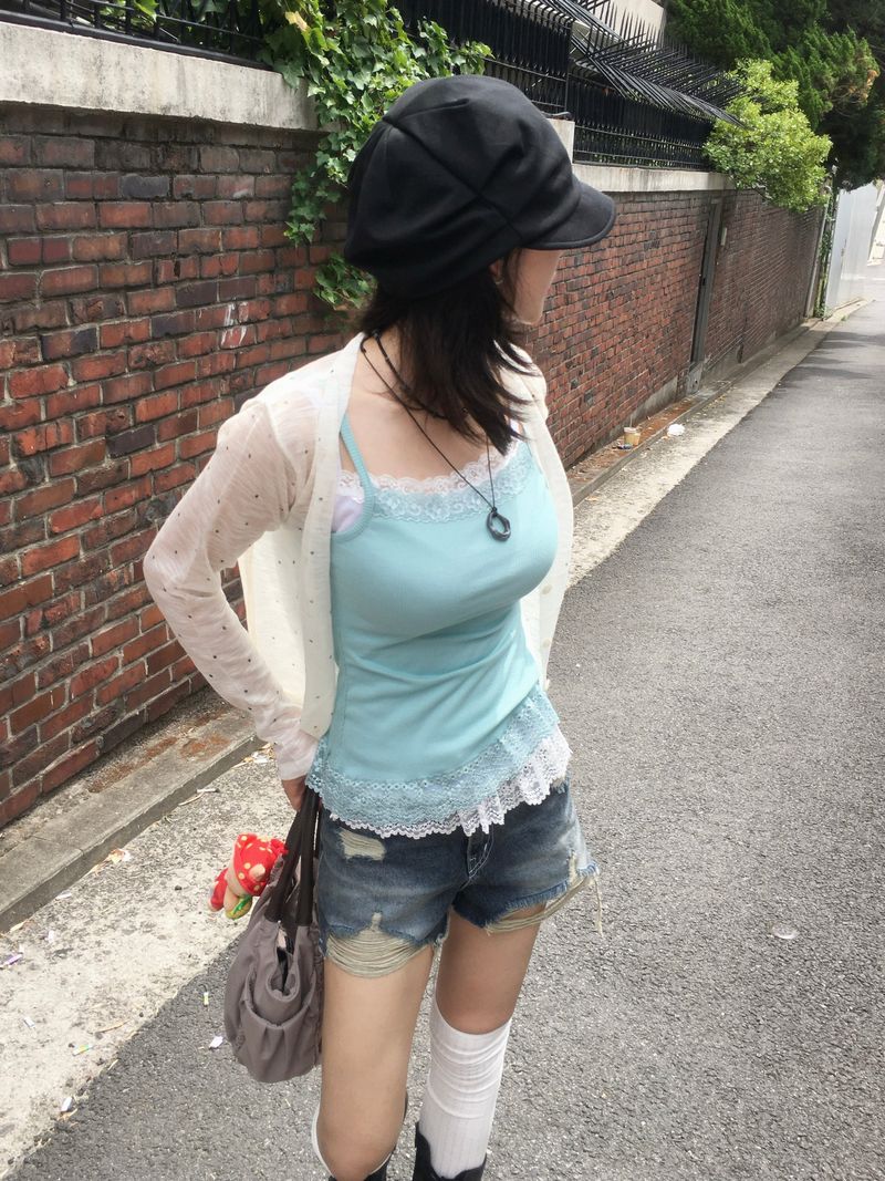 Distressed Washed Denim Hot Pants (3c)