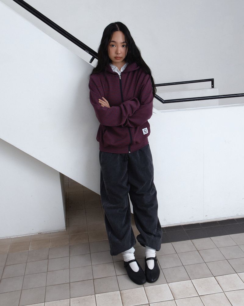 Drift Zip-Up Hoodie (Rust Red)