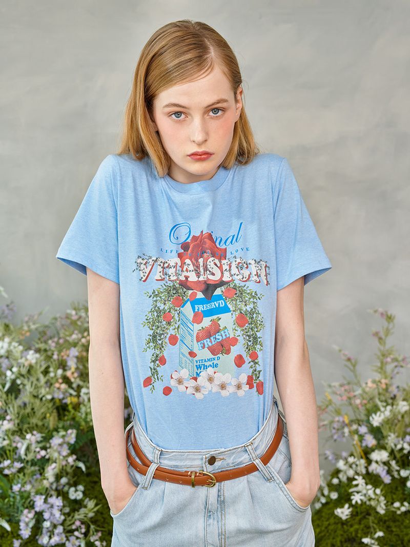 Rose Garden T-Shirt (Light Blue)