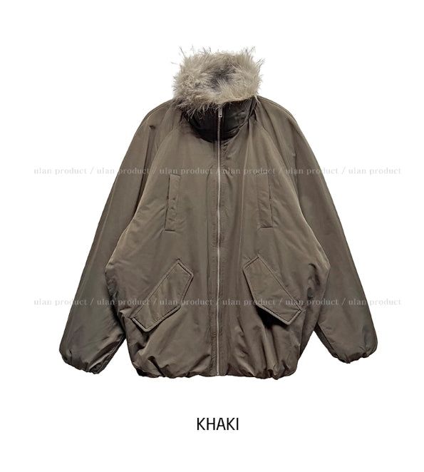 Snug Trimming Fur Bomber Jumper