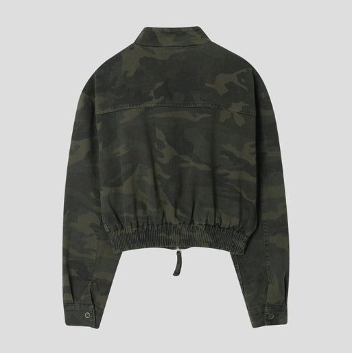 Camouflage Crop Rider Jacket