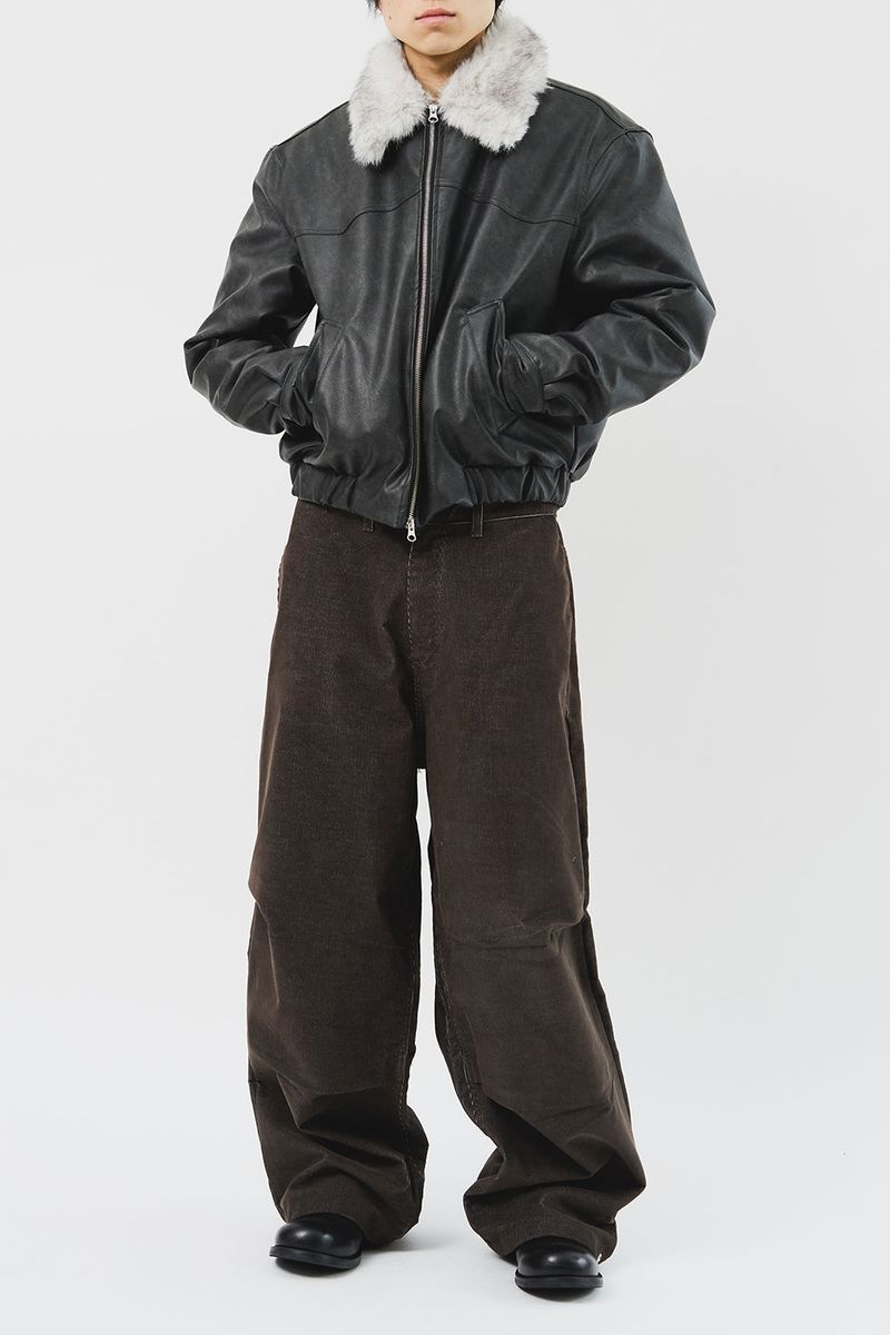 Dept Fur Leather Jacket (3color)