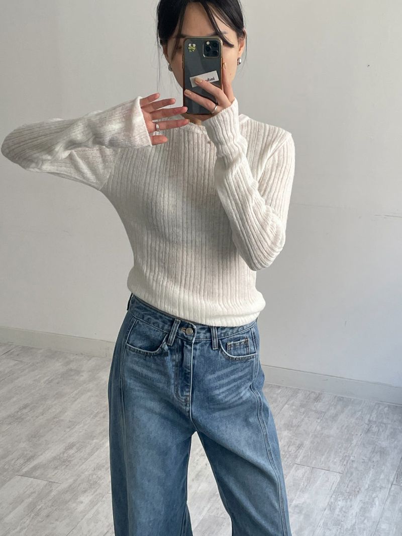 INCHANT ME(インチャントミー)の「Mamonde Rib Knit T-shirt(Tops)」