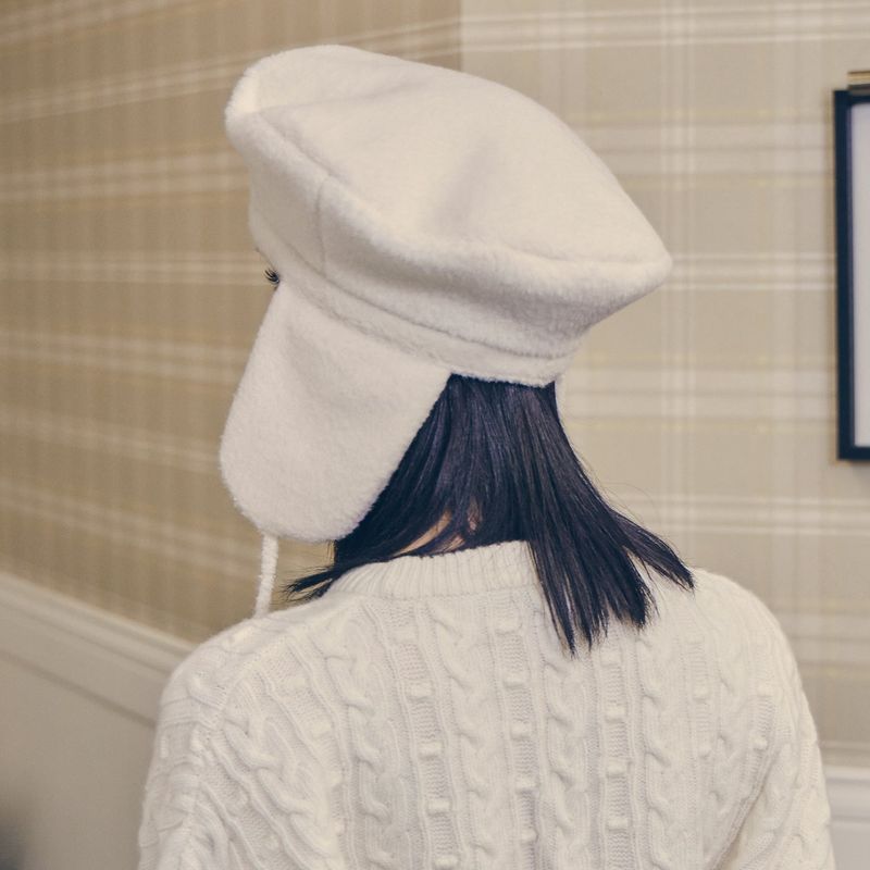 VA Stud Fly Wool Beret / Ivory