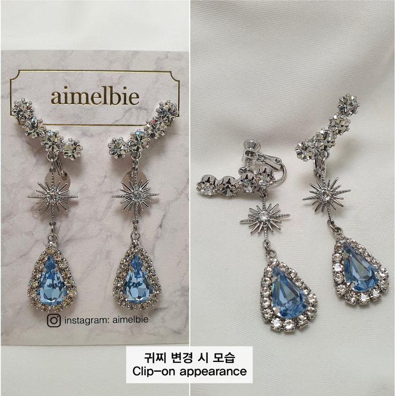 [IVE Liz Earring] Stellar Elf Earring - Light Sapphire
