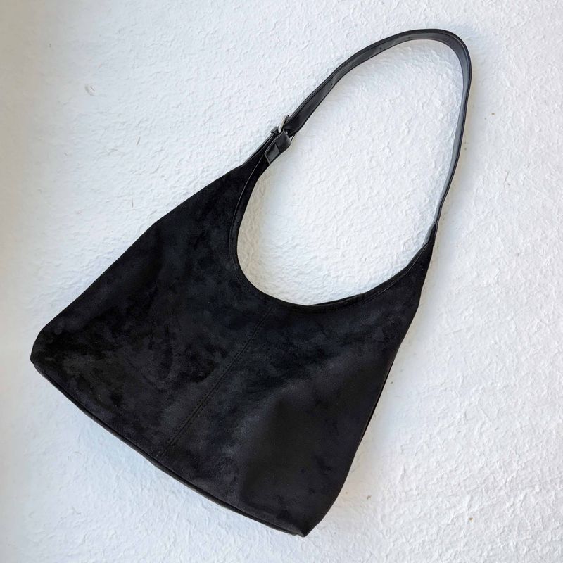 Suede Curve Bag