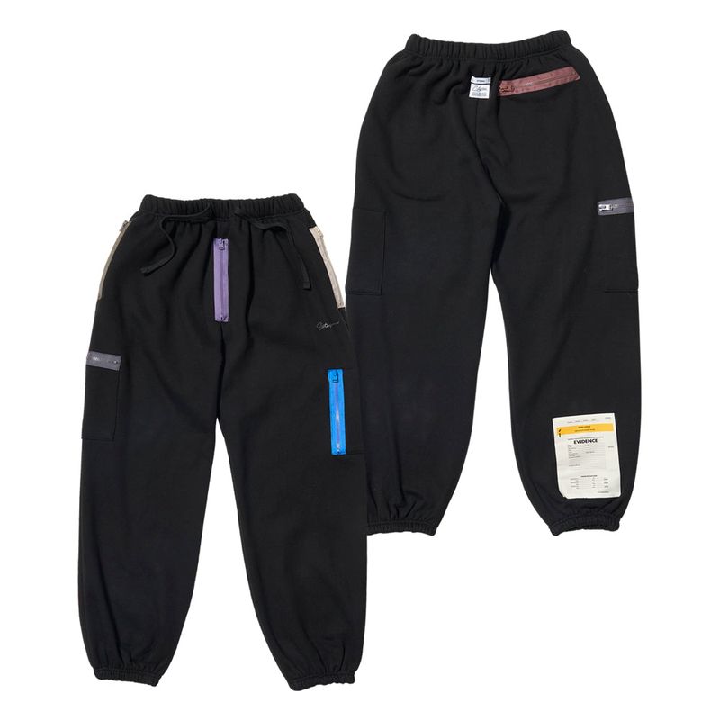 STIGMA（スティグマ）の「ZIPPER WIDE JOGGER PANTS BLACK / WHITE MELANGE（Pants）」