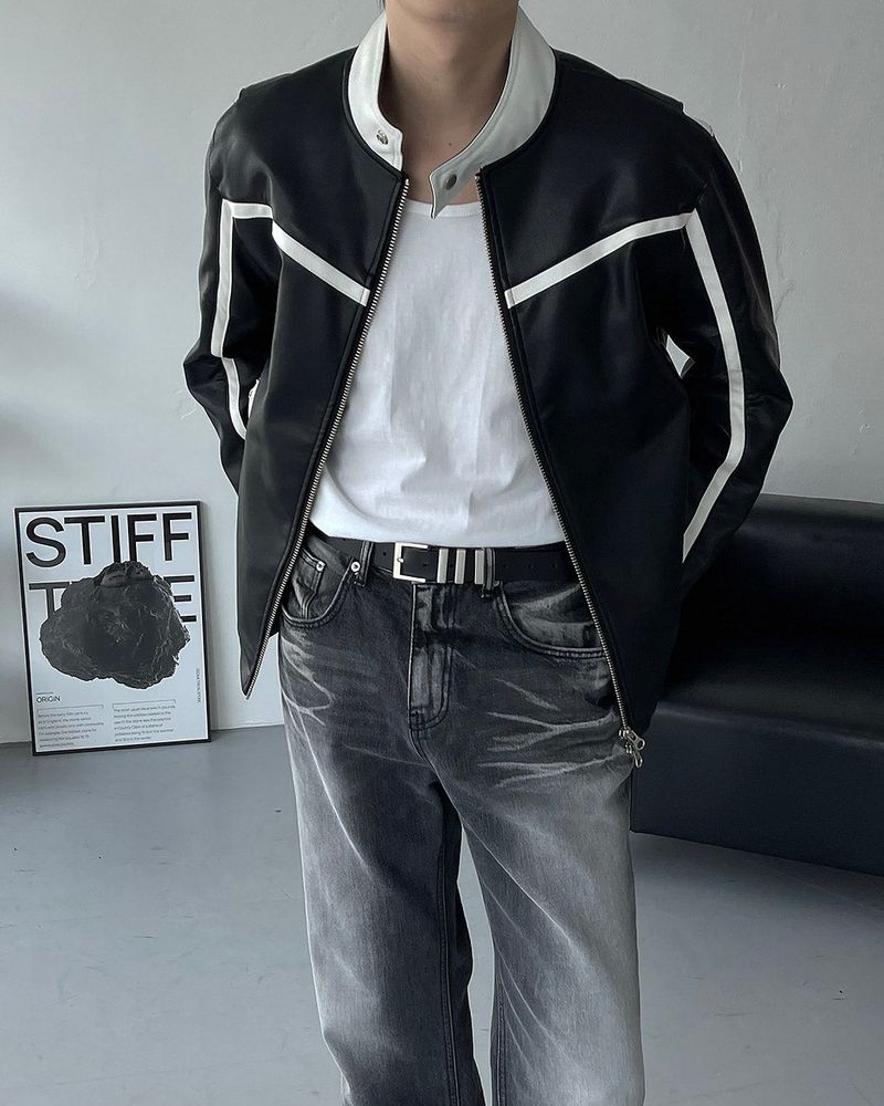 OWN Karim Biker Leather Jacket