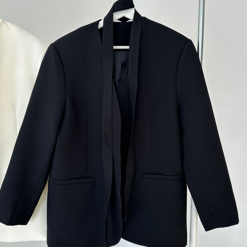 Tie Detail Blazer - 2colors