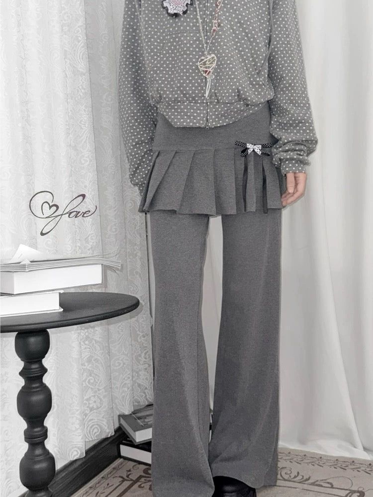 Tiered Flare Knit Pants