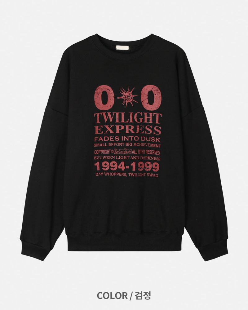 Cipher Print Oversized Sweatshirt