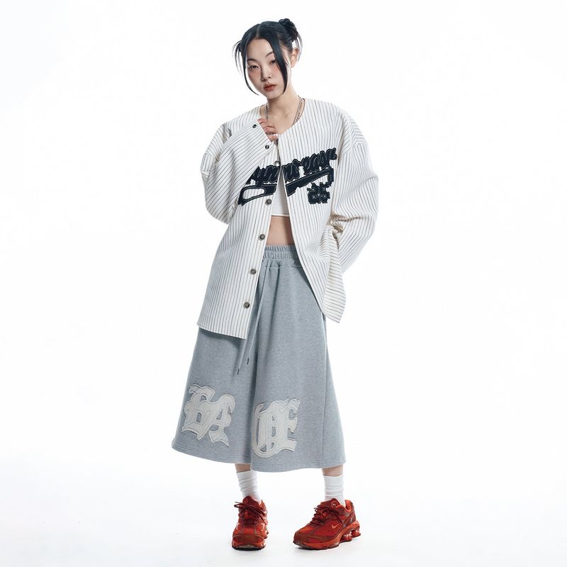 ENOE Patch Sweat Bermuda Pants - GREY