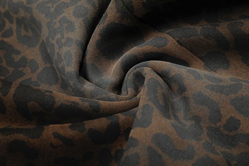 Leopard Washed Wide Pants