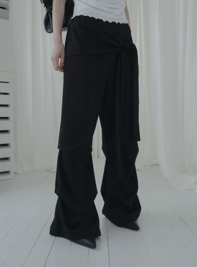Warr Pintuck Wrap Bootcut Pants
