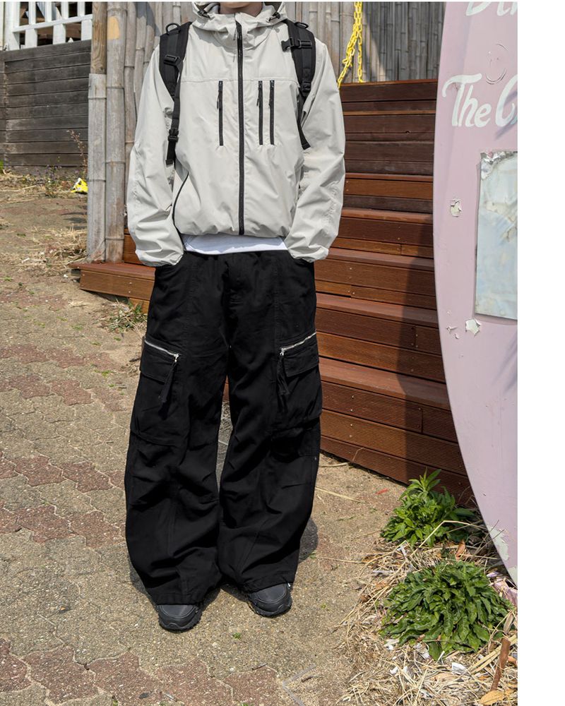 Zeka Zip Cargo Wide Pants