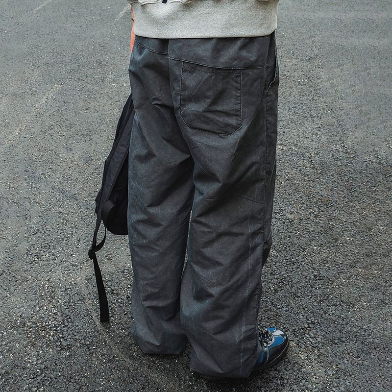 Pigment nylon pants / Black charcoal