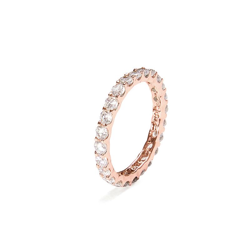 MACIER(マシール)の「2.5MM Prong Setting Tennis Ring (rosegold)(Accessories)」