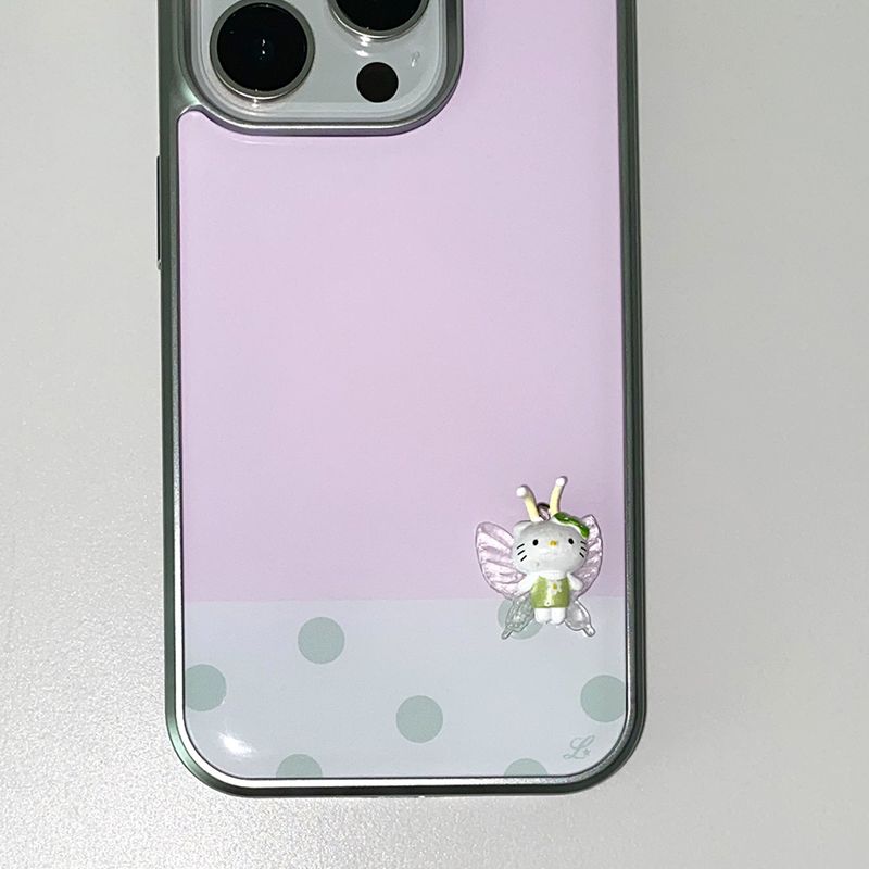 [MADE] SWEET PEA PHONE CASE (epoxy silver bumper)