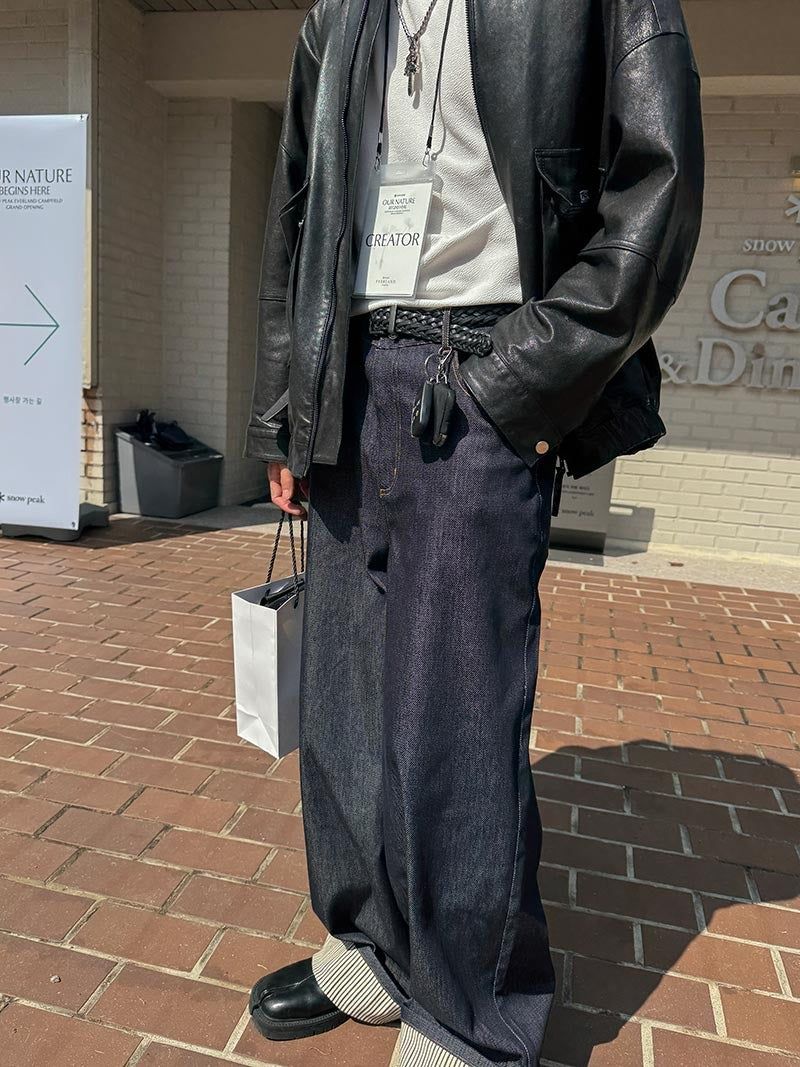 [Premium] ASCLO Roll Up Raw Denim Pants (2color)