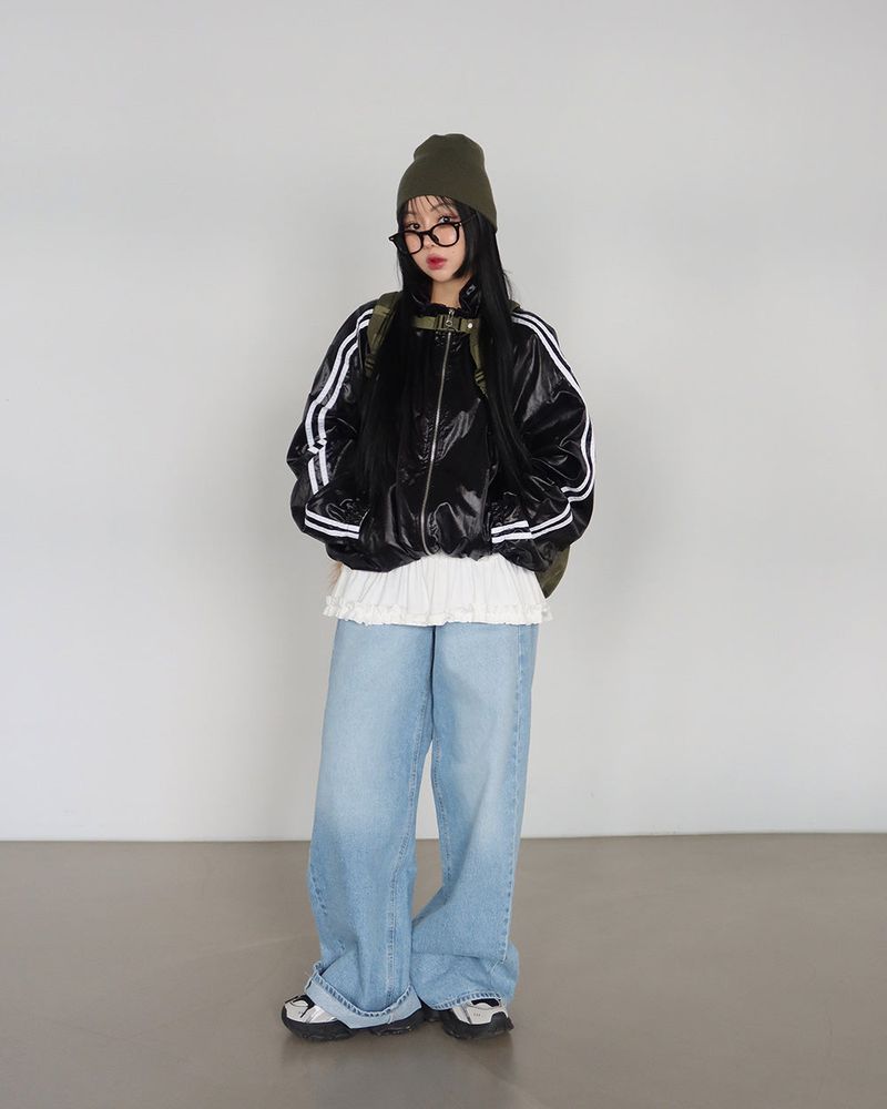 フリルレイヤードロングシャツ