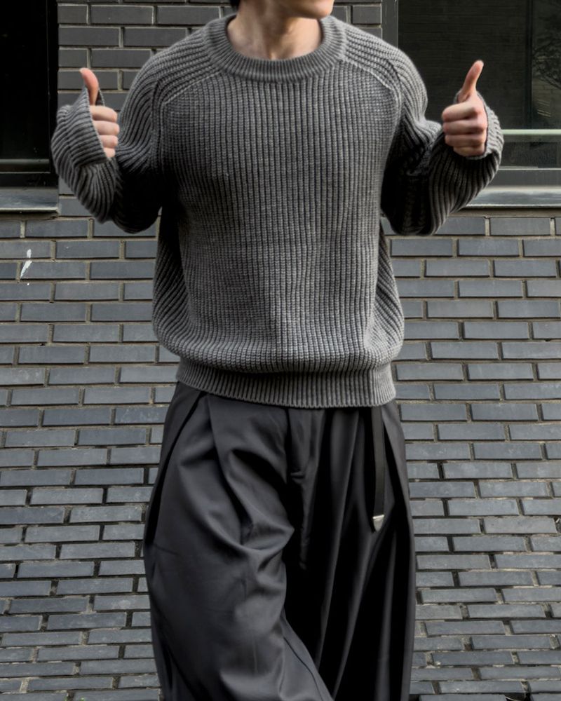 Hild Panel Cropped Hachi Knit