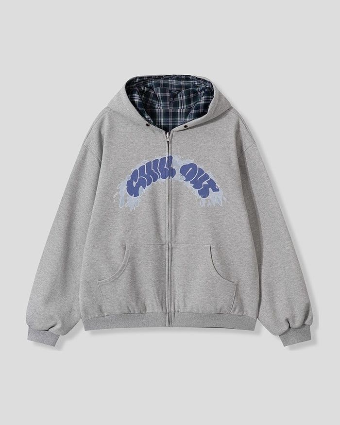 (UNISEX) Chill Reversible Over Hood Zip-Up