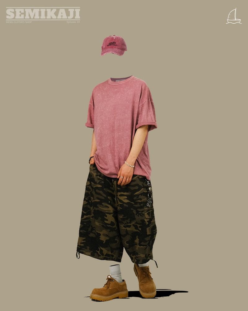DE CAMOU BERMUDA BANDING PANTS