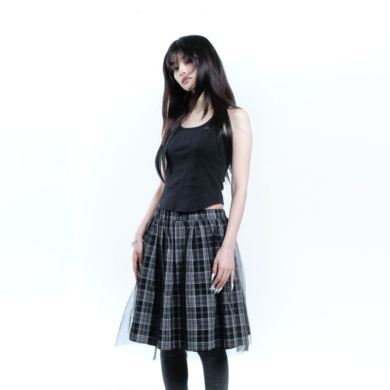 Layer tulle skirt Check