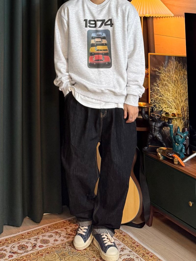 Old-Car basic Sweatshirt 3COLOR
